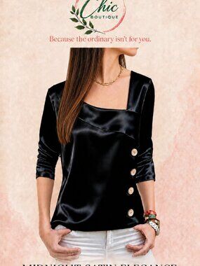 Dressy blouse, chic black top